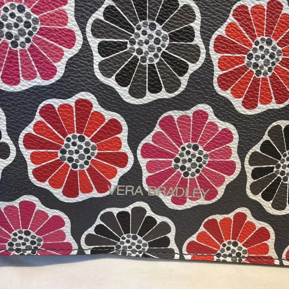 Vera Bradley Tablet Sleeve BLOSSOMS Black,‎ Red, Pink Slim 8 x 10 in Ipad Kindle